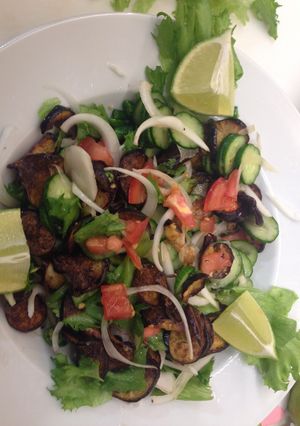 A picture of Srilankan eggplant salad.