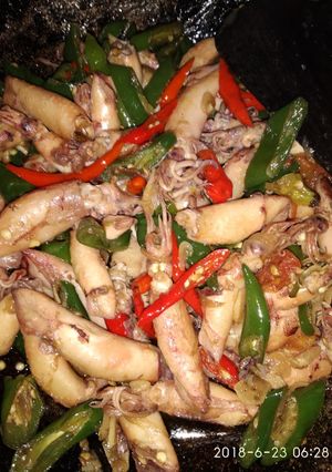 Foto resep Tumis Cumi asin manis pedas