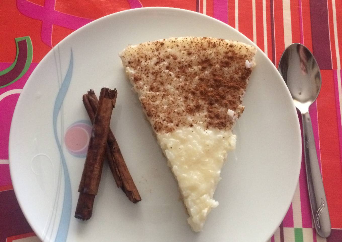Tarta de arroz con leche