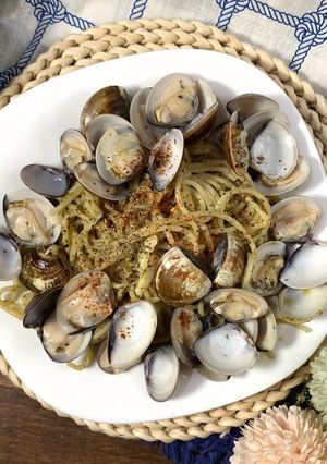 超簡易做法！青醬蛤蜊義大利麵 的食譜成品照片