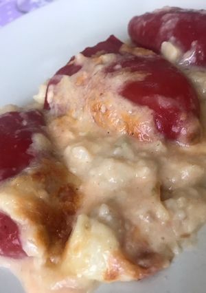 Una foto de Pimientos rellenos de merluza y gambas “Fit”