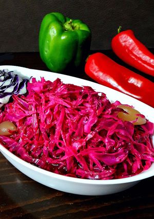 عکسی از دستور ترشی کلم قرمز یا کلم بنفش