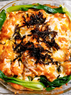 焗烤鮭魚壽司飯 的食譜成品照片