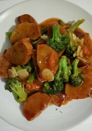 Foto resep Brokoli asam manis with shrimp roll