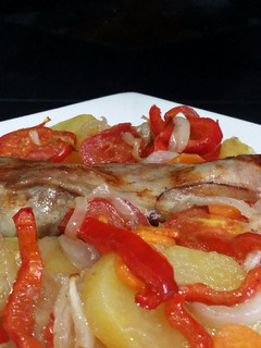 Una foto de Espalda de cordero al horno