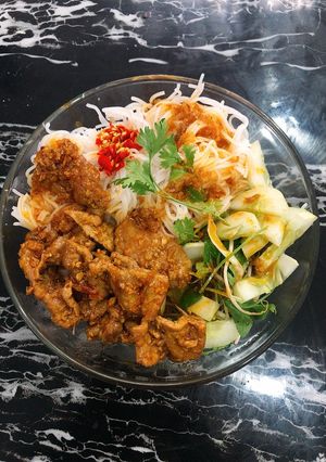 Hình của món Bún thịt bò xào.