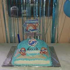 Una foto de Torta con temática de los Tiburones de la Guaira