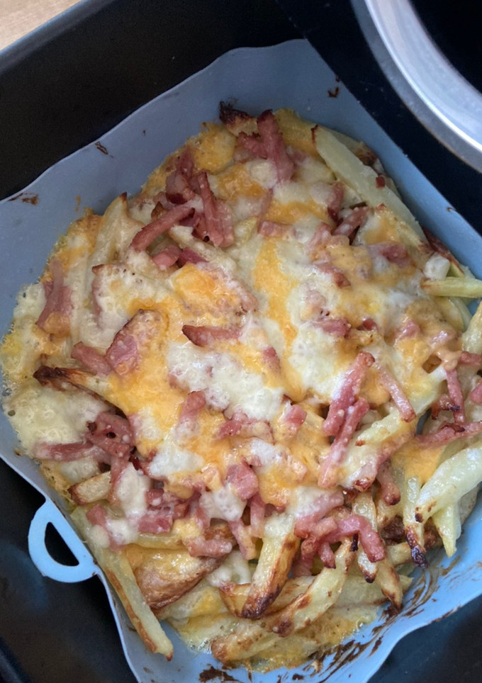 Una foto de Patatas chessebacon en air fryer