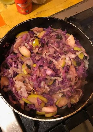 Una foto de Ensalada tibia de repollo