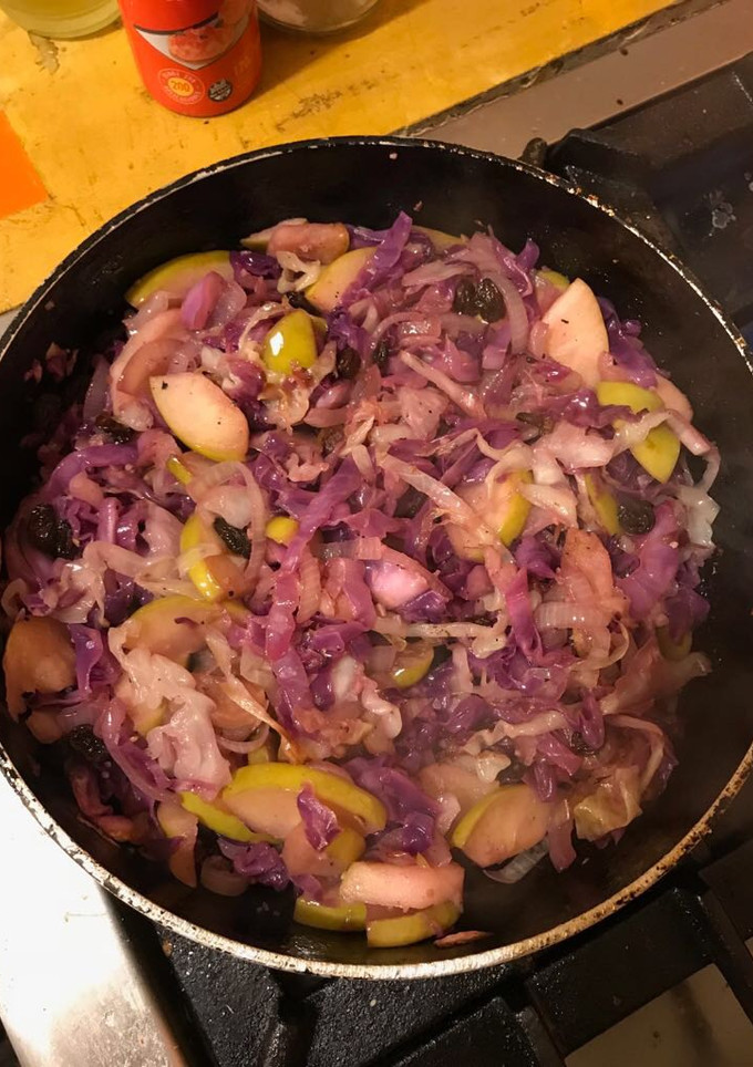 Una foto de Ensalada tibia de repollo