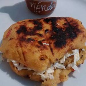 Arepas de plátano aliñadas