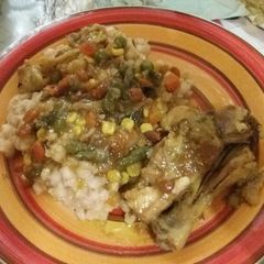 Chicken stew with mix veggies A picture of Chicken stew with mix veggies.