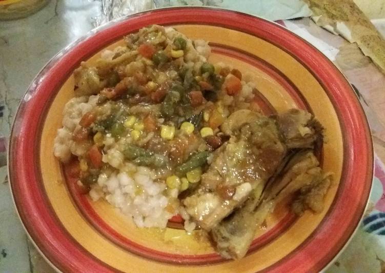 Ingredients to Make Chicken stew with mix veggies Speedy