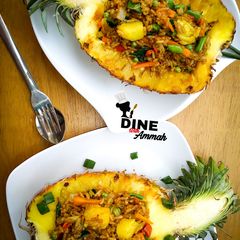 A picture of Pineapple Thai fried rice.