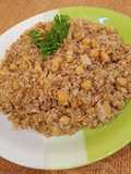 Chickpeas with Bulgur in Chicken Broth