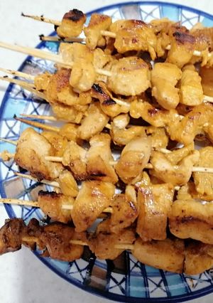 عکسی از دستور کباب چوبی مرغ