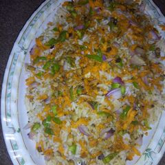 A picture of Rice n beans.