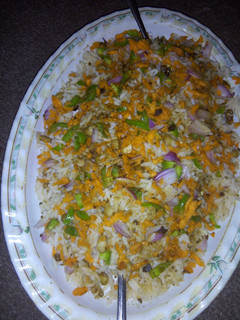 A picture of Rice n beans.