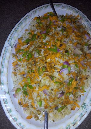 A picture of Rice n beans.