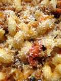 Kolbászos-paradicsomos-parmezános tészta (Gluténmentesen is) :)