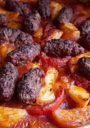 Une photo de Viande hachée légumes au four
