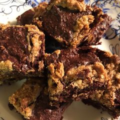 A picture of Chocolate almond butter brownies - vegan.