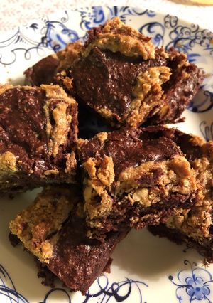 A picture of Chocolate almond butter brownies - vegan.