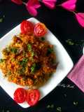 Low carbs Keto tomato masala rice (using cauliflower riced)