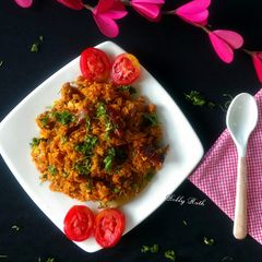A picture of Low carbs Keto tomato masala rice (using cauliflower riced).