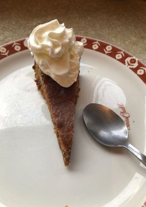 A picture of Chocolate chip cookie cake.