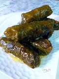Hojas de Parra rellenas de carne picada con menta y cítricos