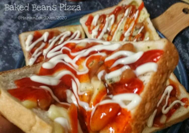 Resepi:  Baked Beans Pizza  Termudah
