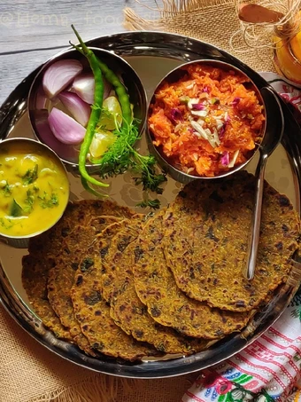 Easy Steps to Make BAJRA METHI PARATHA &amp; BESAN KI KHATTI MEETHI CHUTNEY/BESAN KADHI which Delicious