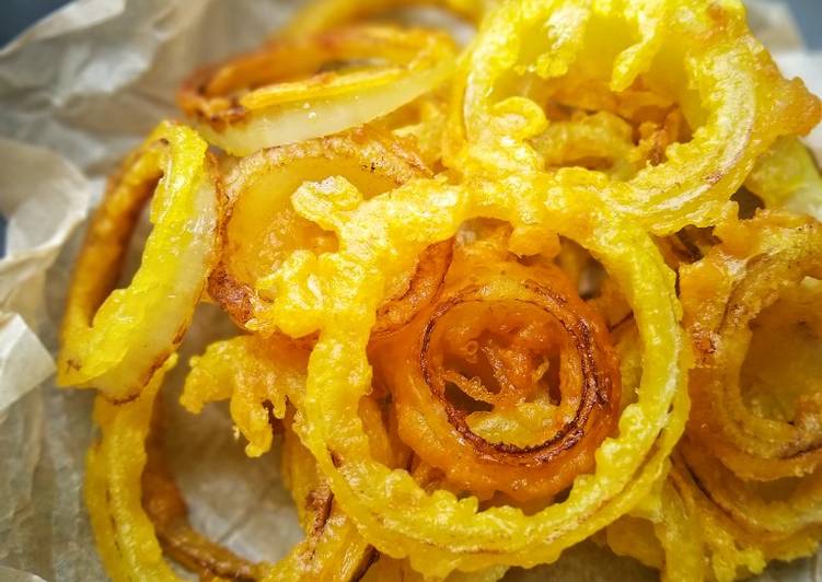 Recipe of Homemade Beer Battered Onion Rings