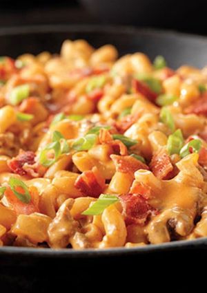 A picture of BBQ Mac and Cheese.
