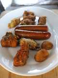 Salchichas picantes con sobras