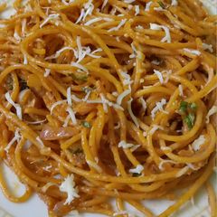 A picture of Spaghetti with Tomato Sauce.
