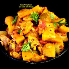 A picture of Spiny Gourd Tomato Sabzi - Kantola Tamatar Sabzi.