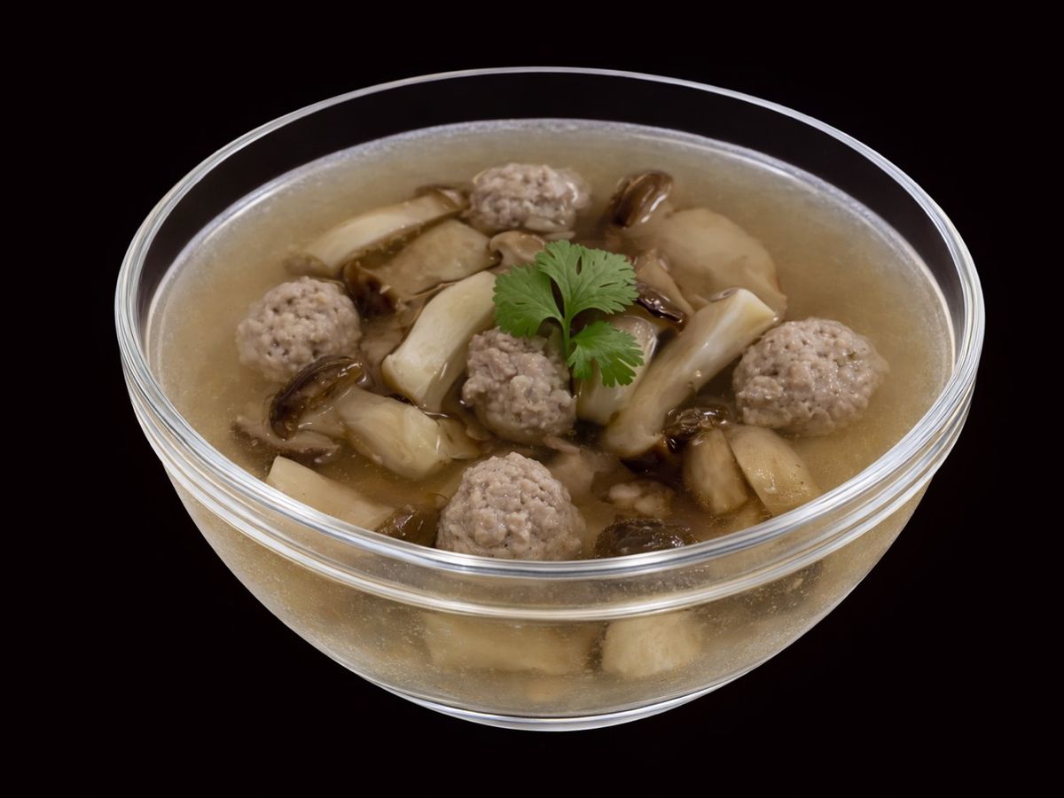SP.1003 - Canh Nấm Đùi Gà Thịt Viên