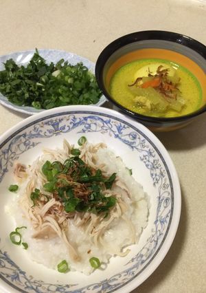 Foto resep Bubur ayam kampung (kuah kuning +sayuran)#Bikinramadhanberkesan