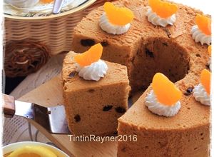 Foto resep Angel Food Cake Moka+Raisin (Cake Putih Telur) Oil Free ^.^