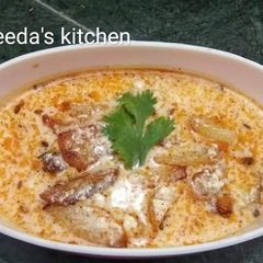 A picture of Dahi aloo ka raita.