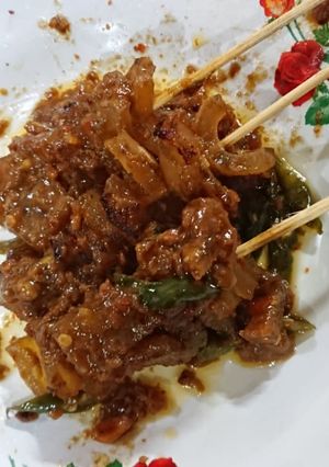 Foto resep Sate kikil bumbu kacang