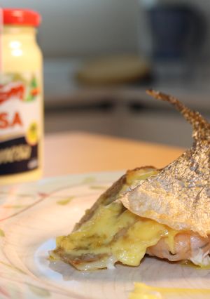 Una foto de Rulos de dorada rellenos
