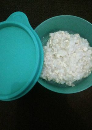 Foto resep Mpasi 7+ nasi tim cumi tahu