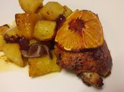A picture of chicken thighs chorizo