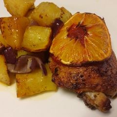 Blood Orange and chorizo chicken A picture of Blood Orange and chorizo chicken.