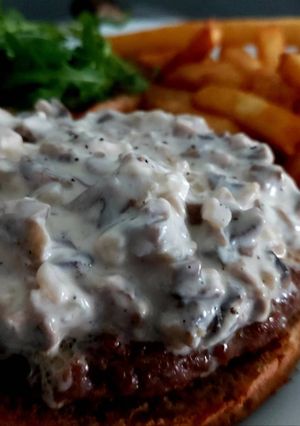 Una foto de Hamburguesa con mousse de trufa