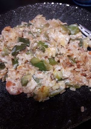Una foto de Revuelto de zapallito y arroz yamaní