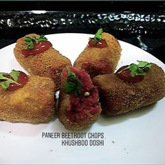 Paneer beetroot chops A picture of Paneer beetroot chops.